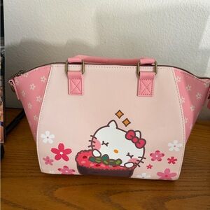 Hello Kitty Pink and White Floral Satchel